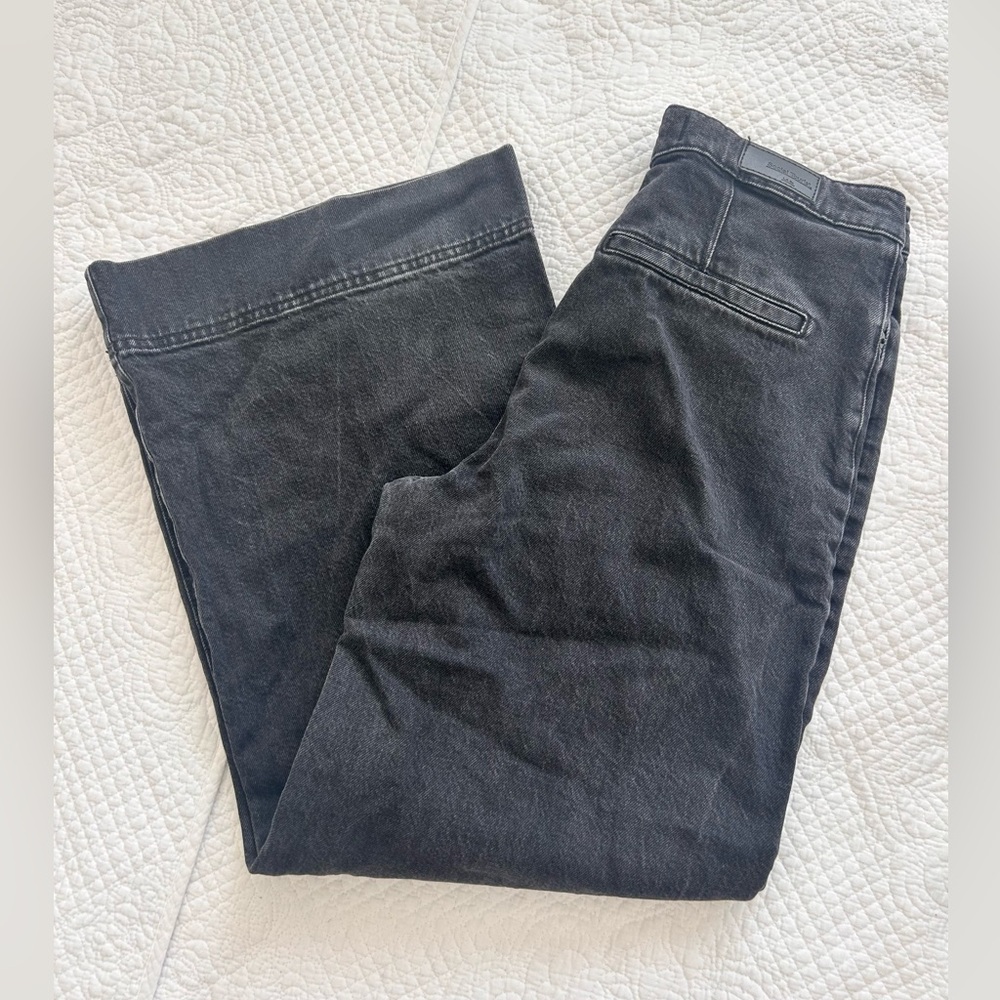 Black wide leg jeans